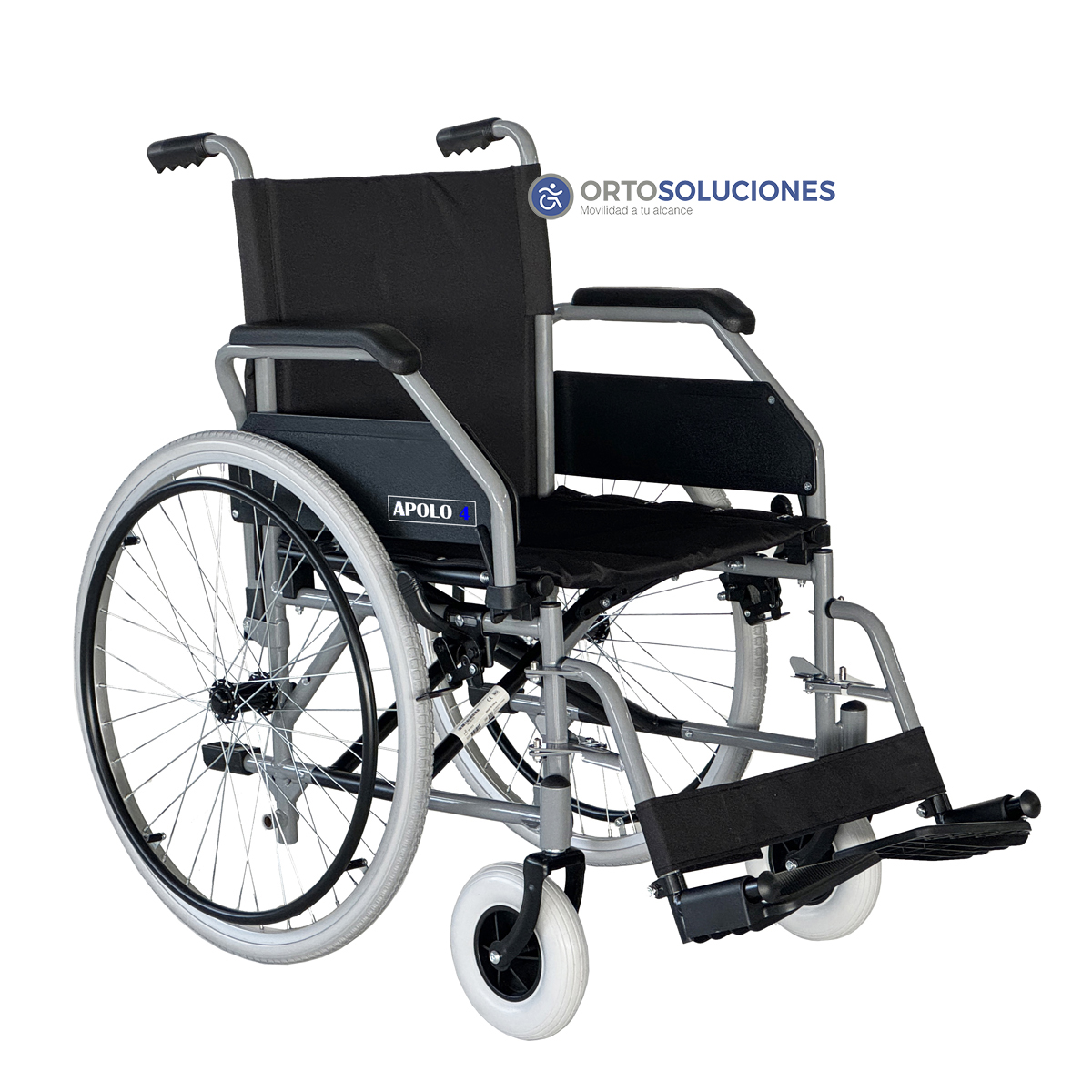 Silla de ruedas plegable de acero APOLO 4 