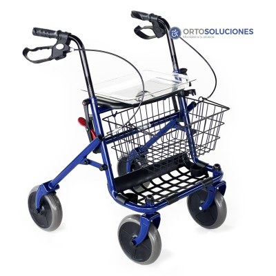 Rollator polivalente plegable de acero